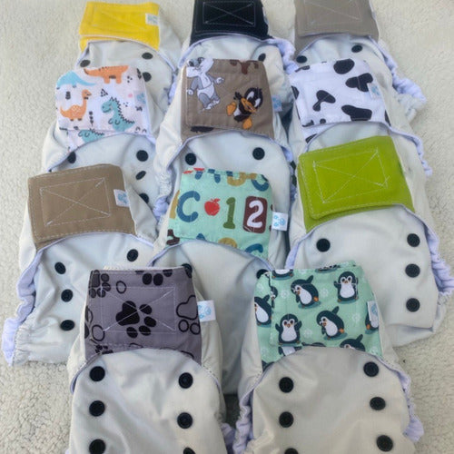 Six Pack Eco-Friendly Cloth Diapers + Wetbag + Accessories Bundle 7