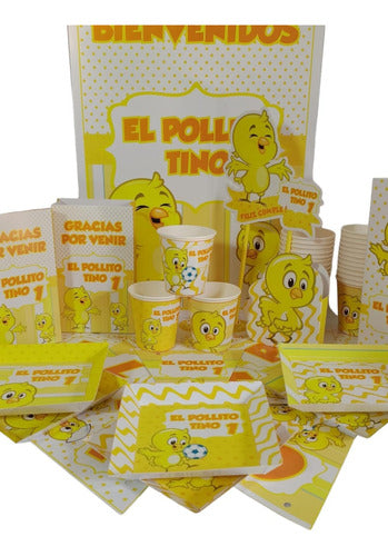 Premium Personalized Party Kit for 10 Kids - The Little Chicken 0