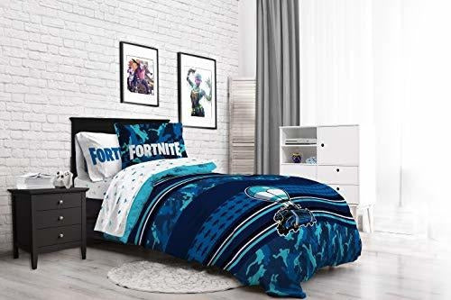 Jay Franco Fortnite Battle Bus Juego De Cama Tamaño Queen De 4