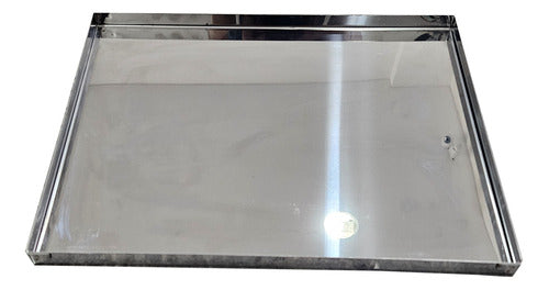 POMATOOLS 40x30 Cm Stainless Steel Tray 1 mm Bakery Display Rsm 1