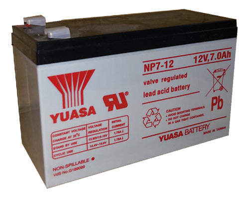 Bateria Yuasa 12v 7a Para Centrales De Alarma Yuasa Np 7-12 0