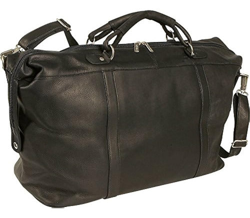 Bolso De Mano Grande Piel Leather, Negro, Talla Única 3