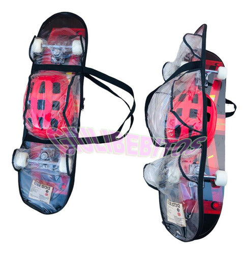 Set Skate + Casco + Protectores Con Estuche Outlet 2