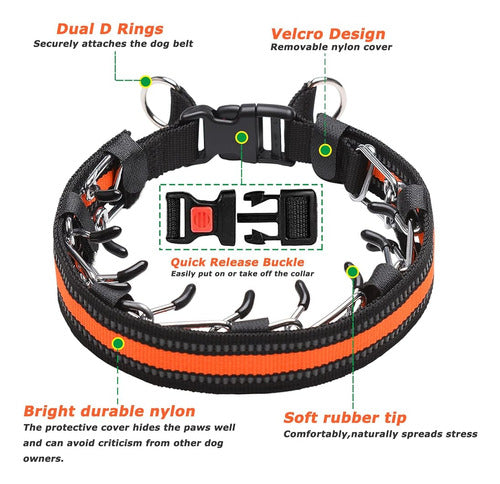 ATO-DJCX Adjustable Prong Training Collar for Dogs 3