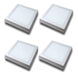 Sica 4-Pack 18W LED Surface Mount Square Panel Light - Cool/Warm White 220V 0