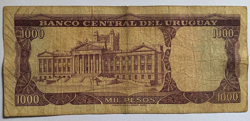 Billete Uruguay 1000 Pesos 1967, 9a122 Rotondaro, Bu21 1