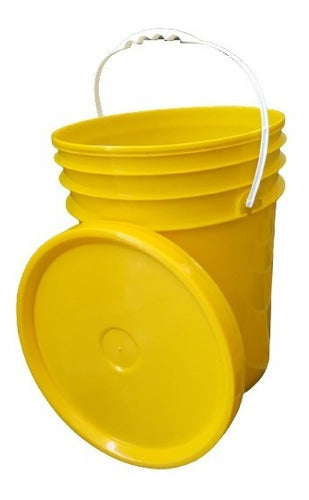 SHOPDYF 20 Liter Yellow Plastic Bucket with Hermetic Lid 1