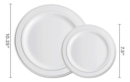 Munfix Hard Plastic Plates, 100 Units in 2 Sizes 2