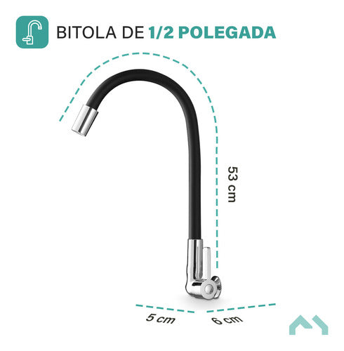 Torneira Flexivel Em Silicone Bico Arejador Cozinha Pratica 4