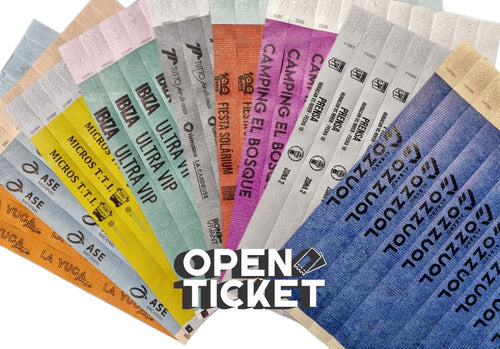 Open Ticket 150 Tyvek Fabric Wristbands for Events, Pools, VIP Parties 5