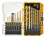 DeWalt Titanium Drill Bit Set, Pilot Point, 21 Pieces 0