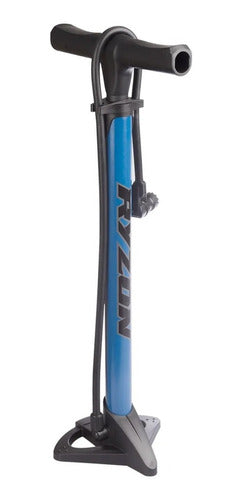 Ryzon Bicycle Foot Pump GF37 Reversible Steel Blue Avant 0