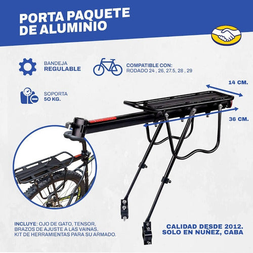 WKNS Floating Aluminum Package Carrier for Saddlebags 6