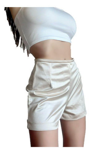 Top Geah High-Waisted Satin Shorts for Women 1