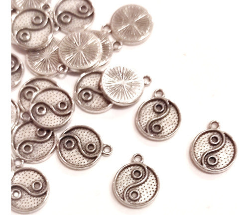 10 Yin and Yang Medallion Charms Jewelry Accessories Set 2