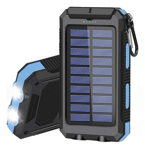 MVC Solar Power Bank 2 USB Ports, Flashlight, and Compass 0