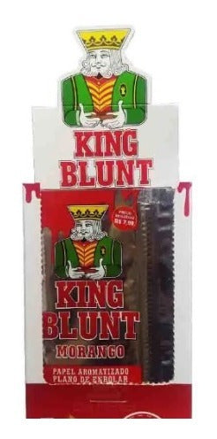 Seda Blunt Wrap Juicy King Blunt  Morango C/25 X 5 Folhas 0