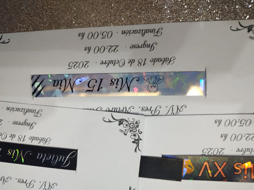 Lbgecreaciones Holographic Bracelets with Bracelet Holders Invitation X50 + 50 7