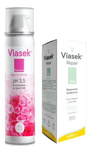 Viasek Combo Foam Hygiene pH 3.5 + Repair Gel 0