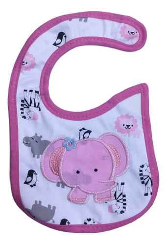 Set of 6 Cotton Baby Bibs for Girls 2