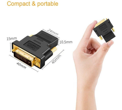 CableCreation DVI Male to HDMI Female Adapter, 2 Pack 3