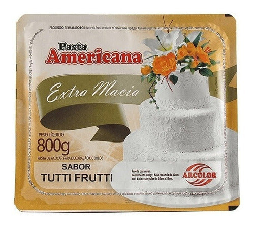 Pasta Americana Branca Sabor Tutti-frutti 800g C/12  Arcolor 0