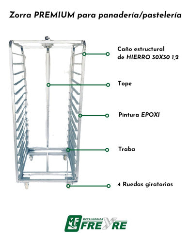 FREYRE Bakery Transport Cart 70x45 with 22 Divisions 1