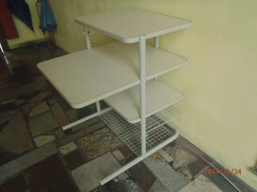 Generic Computer Desk with Four Shelves 1