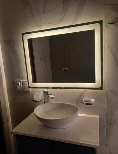 Rectangular LED Mirror 50 x 35 cm 2