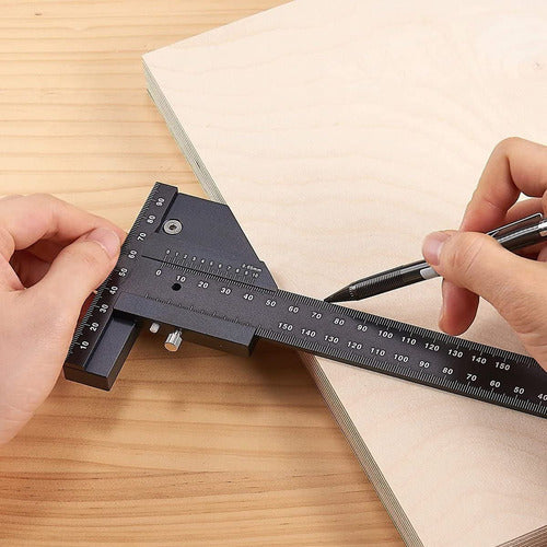 Geynutaly Aluminum Rule for Measuring Depth and Width with Scale 5