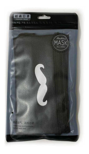 Mask Tapa Boca Barbijo X5 U. Negro Estampado 1