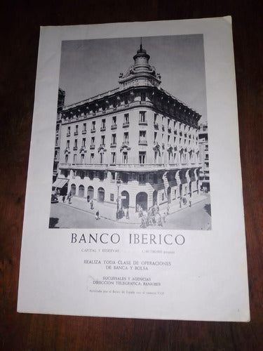 Publicidad Año 1968 Banco Iberico Sucursal Edificio 0