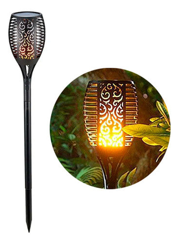 Electroland Solar Torch Stake Fire Effect Outdoor Garden Light 0