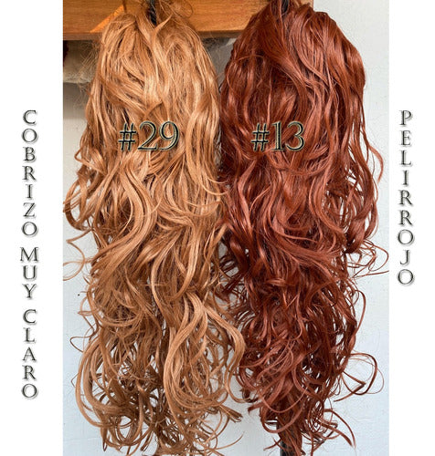 Extensión Peluca Cola Caballo C/ Broche Simil Pelo Natural 1