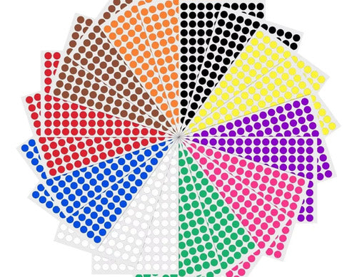 Etiqueta Autoadhesiva Circular 2 Cm Todos Los Colores X1000 0