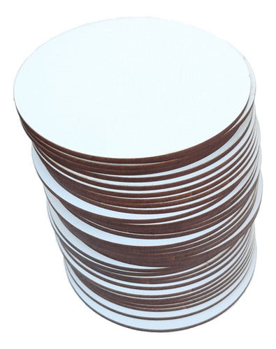 100 Bases Para Tortas De 30cm Fibroplus Blanco 0