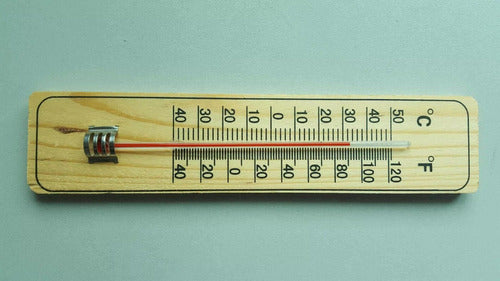 Ningbo Ambient Thermometer -40+50°C Wooden Base Indoor Use: 22 X 4.7 CM 1