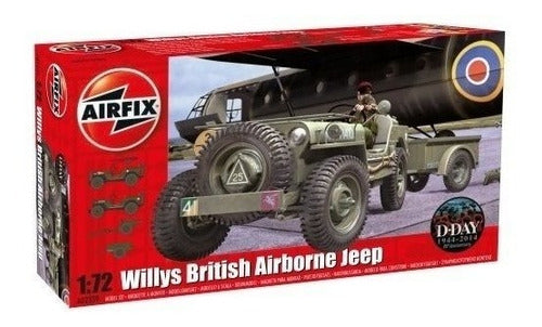 Airfix 1:72 Kit De Jeep Aerotransportado Britanico Willys () 0