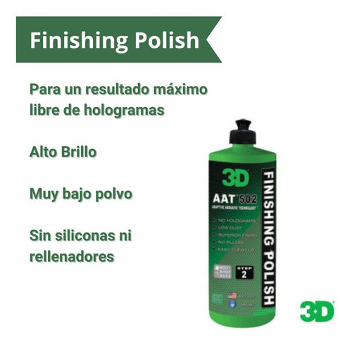 Compuesto Pulido 3d Aat502 Finishing Polish 940ml Paso 2 Rex 1