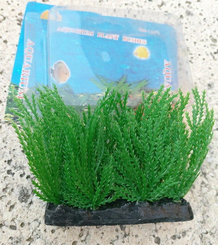 Planta Artificial Para Pecera /terrario Con Base De 8cm. 2