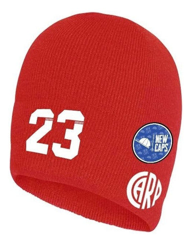 Red Wool Beanie River Plate N°23 Cap 0