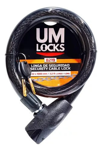 UM Braided Cable Lock for Bikes and Motorcycles 0