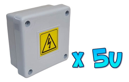 TAAD 5 Pack Waterproof Junction Boxes 75x75x35mm for CCTV Balun Cameras 0