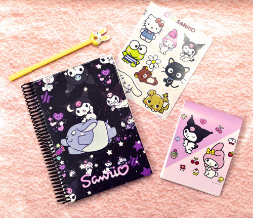 FSY Agenda Sanrio Hello Kitty Kuromi Anotador Lapicera 1