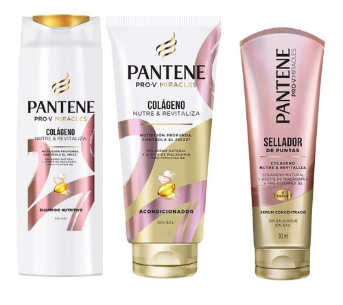 Pack Pantene Colageno Shampoo Y Acondicionador + Sellador 0