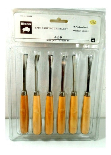 Bison Gubias X 6 Trabajo En Madera / Gubias Carving (11688) 0