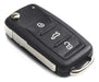 Keyfad Volkswagen Gol Trend, Fox, Suran Carcass + 3 Buttons Key LED Solid HU66 4
