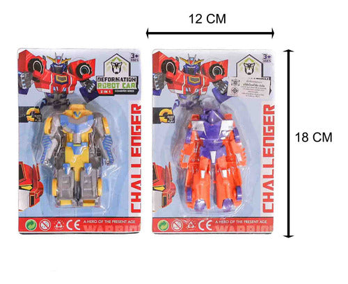 Transformer Robot Car En Blister X2 Uni Mayorista Juguete 1