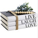 HERMES SHOP Decorative Books for Home, Set of 3, Live|Laugh|Love 0