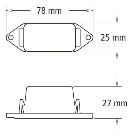 Baiml Faro Posicion Rectangular Verde Camion Acoplado 1